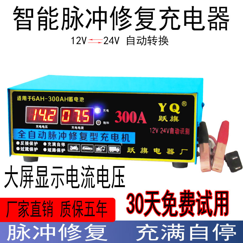 汽充电器伏摩全自动大功率充满自蓄电池充电