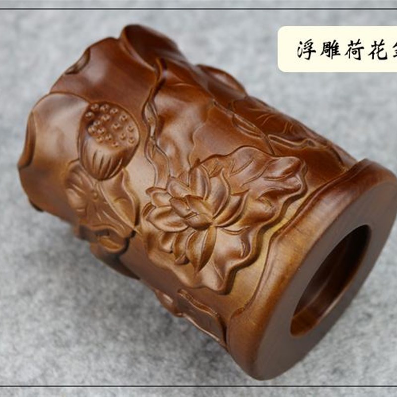 红木毛笔架笔挂 镇镇笔筒砚台礼 精品