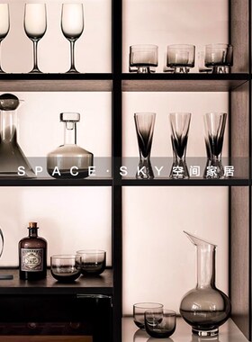样板间酒柜酒具威士忌杯售楼处水吧台创意酒具饰品