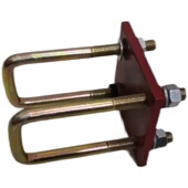 固定犁头直角型卡箍加长型螺栓方卡管卡夹方管锰钢铁板全