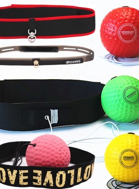 Boxing Reflex Ball Head Band  Head-mounted Boxing Speed Ball