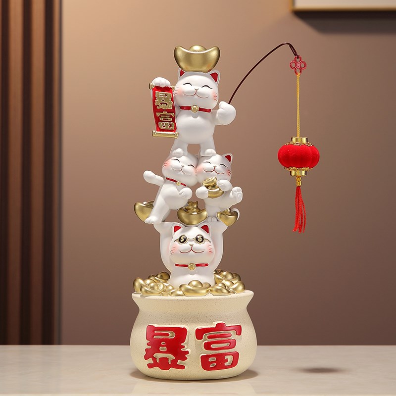 暴富发财猫开业礼物家居好物入户玄关办公室新店前台聚宝招财摆件
