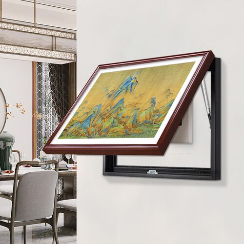 宋徽宗瑞鹤图挂画新电表箱装饰画免打遮挡配电箱壁画