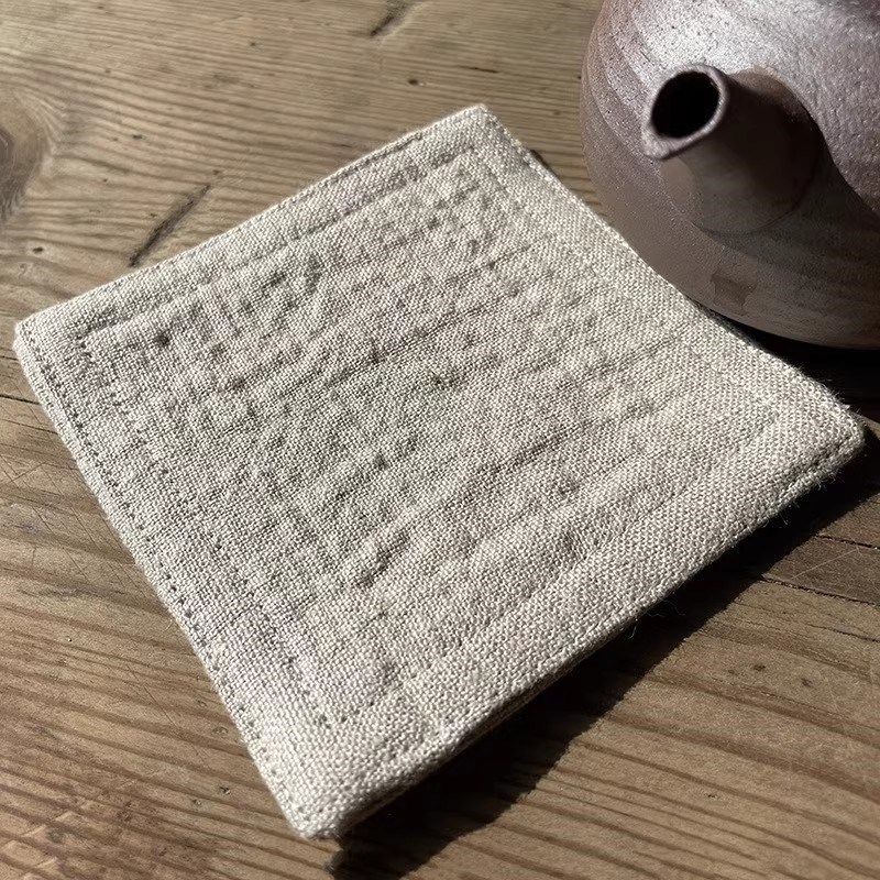 纯亚麻素色小杯垫 天然抑菌茶盘碗垫子中式布艺隔热,居家布艺,餐垫,淘宝优惠券,粉丝福利购,淘宝优惠卷
