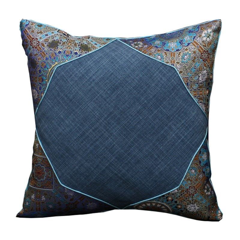 艺必旭 中式沙发田园云锦亚麻靠垫靠背 抱枕办公室靠枕创意靠包