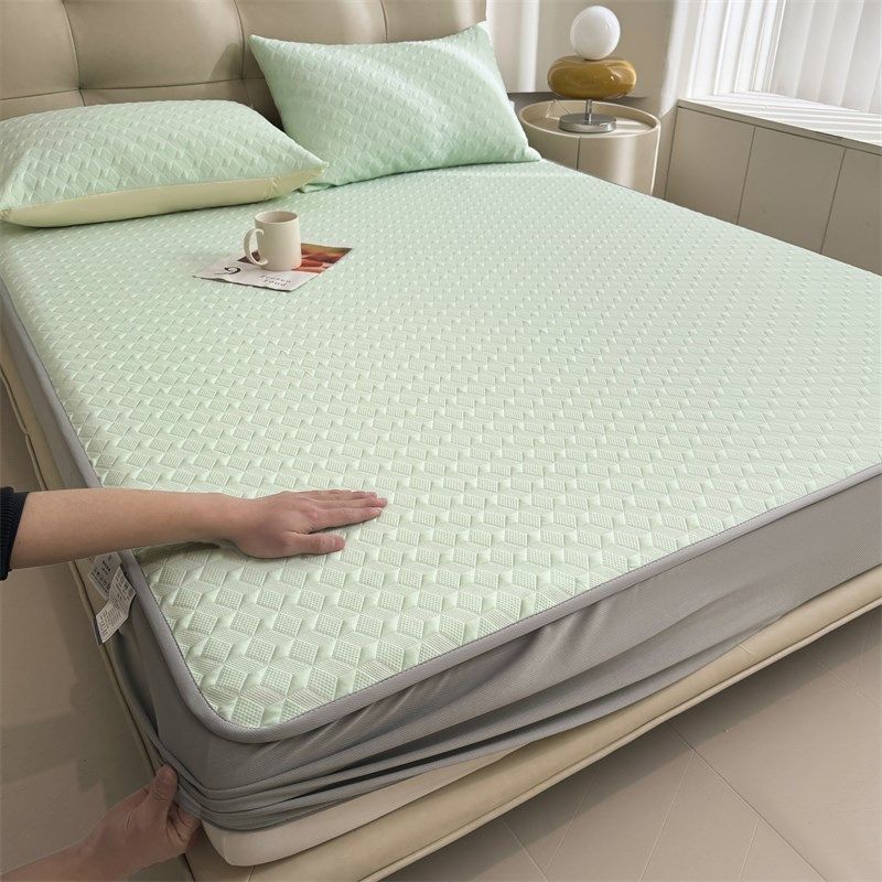 夏季凉席冰丝席床笠款三件水洗洗空调软席防滑床垫保护,床上用品,冰丝席,淘宝优惠券,粉丝福利购,淘宝优惠卷