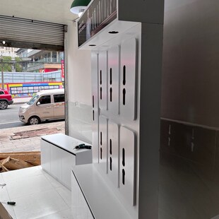 智能锁具展柜指纹锁展示架密码锁展架烤漆靠墙电子锁展示柜
