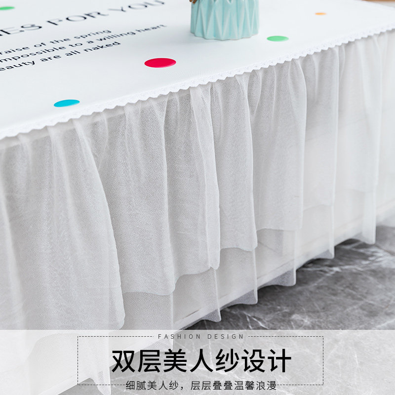 茶几罩全包桌布蕾丝长方形电视柜客厅布艺盖巾茶机布垫桌罩家用