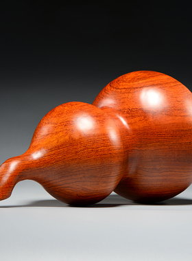 梨木质雕刻葫芦摆设木葫芦家居客厅装饰工艺品新居乔迁送礼