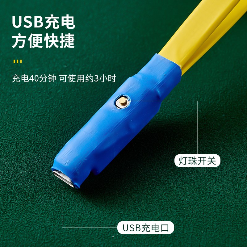 光纤发光镊子儿童超亮耳勺耵聍钩耳起硅胶宝宝不锈钢掏耳躲视可舒