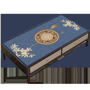 桌布in风防水防油免洗222新款 国风餐桌垫茶几垫保护膜 皮革中式