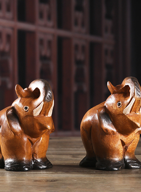 泰式大象客厅办公室创意家居工艺品电视柜酒柜装饰品小象摆设