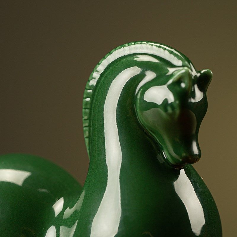 久造 陶瓷绿马小 家居客厅书房书桌办公室桌面装饰品爱唐马,家居饰品,装饰摆件,淘宝优惠券,粉丝福利购,淘宝优惠卷