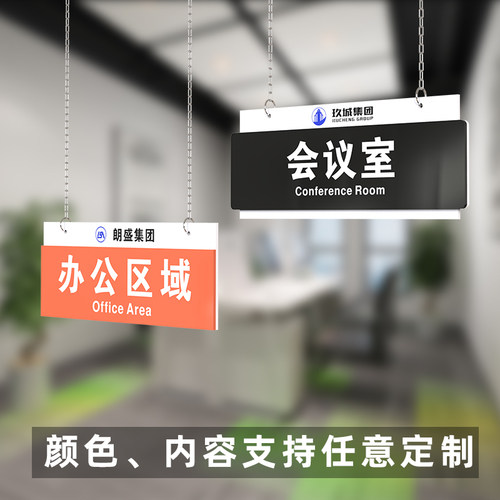 公司挂牌办公室门牌订制商场超市库标识牌分区牌面吊挂指示牌车间