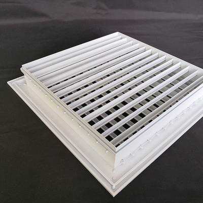 中央空调铝合金层圆出风口方形散流器吊顶检修格栅百叶窗通风口