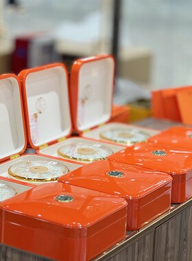 橙色燕窝包盒烤漆橙色空盒子溯燕窝礼品盒