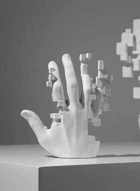 现代抽象手样板间客厅电视柜玄关树脂物创意装饰品