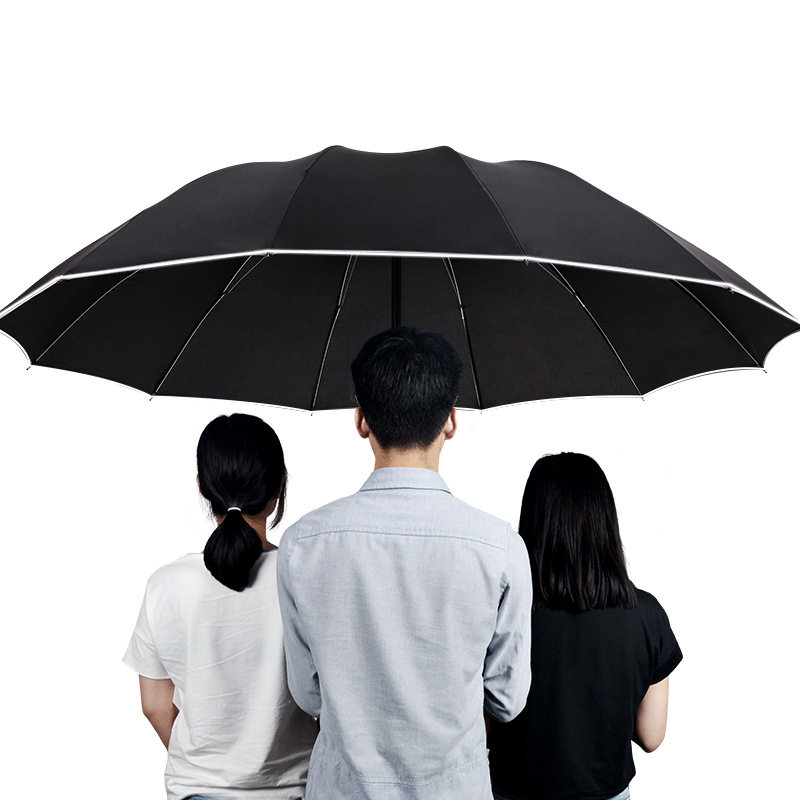 防暴雨雨伞加固抗风加大超大骨手动号十二骨生锈