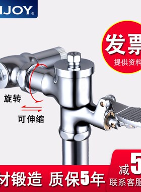 冲水脚踏式脚踩大便门蹲坑自闭式延时厕所冲洗