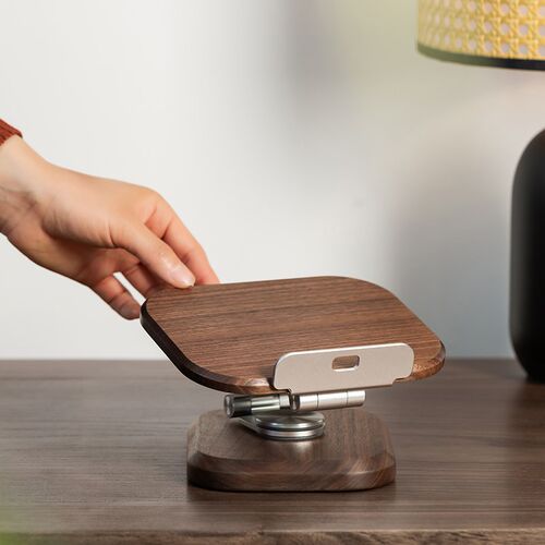 桃实木质手支架平板升降调节懒支撑架