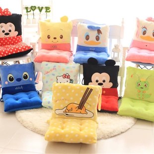 爱靠垫一体卡通加厚学生座椅垫拆分连体坐垫餐椅垫子
