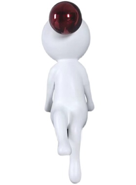 钢抽象卡通物雕塑样板房酒店软装饰工艺品思考者小黄