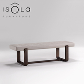 华鹤家具意式 现代卧室实木软包床尾凳