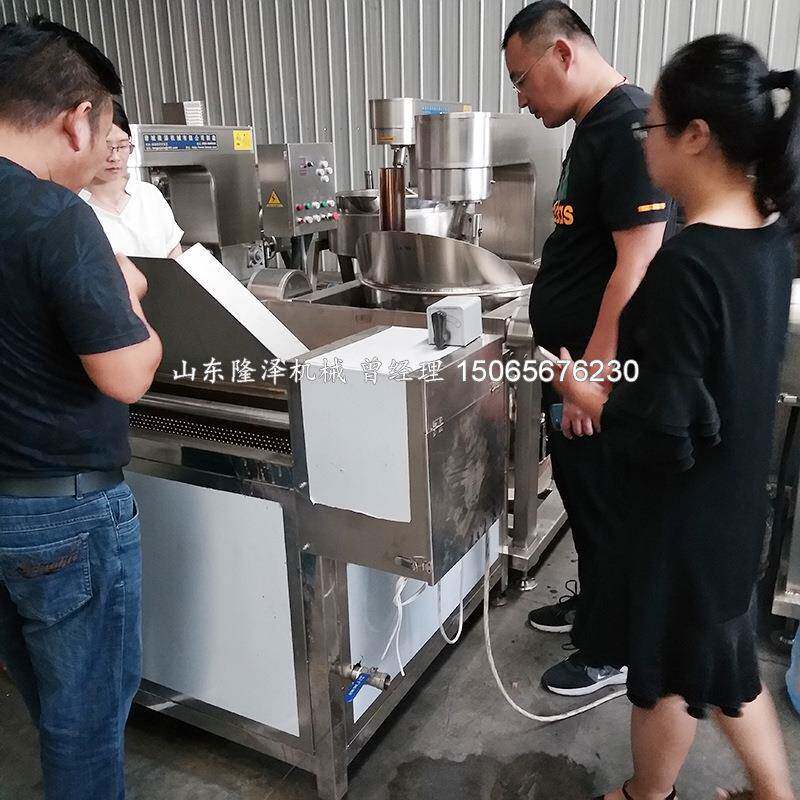蜂蜜花油炸生机器设备 AYQ核仁裹糖 油炸锅腰果裹糖油炸流桃水线