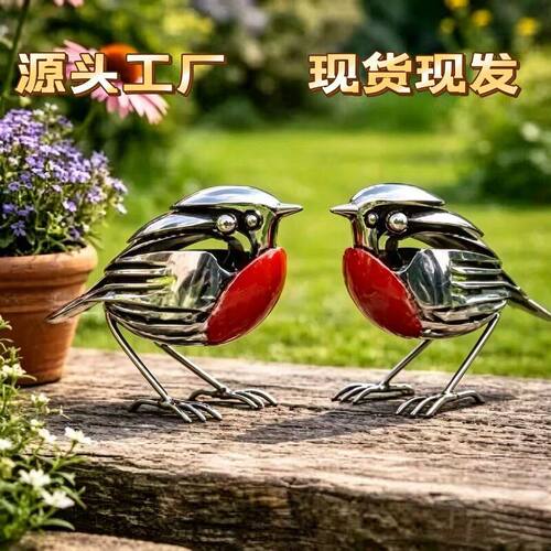跨境便携式热销新Scrap Metal Art Sculpture知更鸟金属艺术雕塑