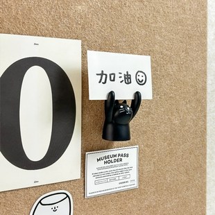 1个装 举牌黑猫图钉可爱装饰照片墙钉子毛毡板软木板幼儿园按钉