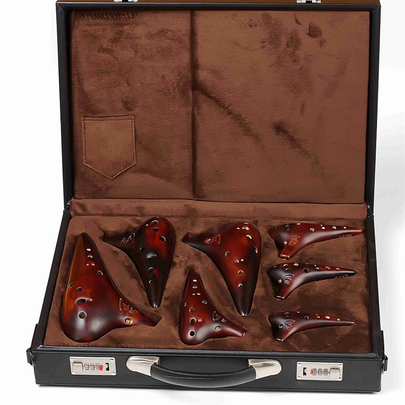 风雅陶笛孔四件七件陶笛熏烧十二孔专业型演奏级中音C调C