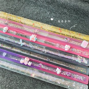 酒酒定制流沙麻将牌尺di卡通爱 流麻戒尺 滴胶戒尺 镇尺