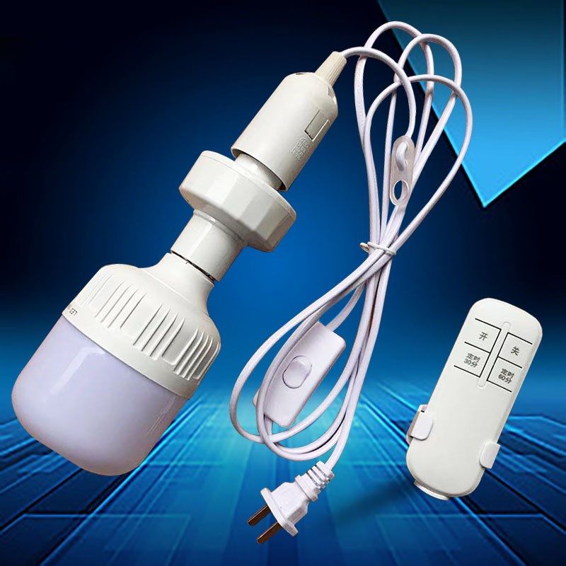 LD节能灯带遥控关插座小夜灯泡家用卧室螺口灯座悬挂式吊灯