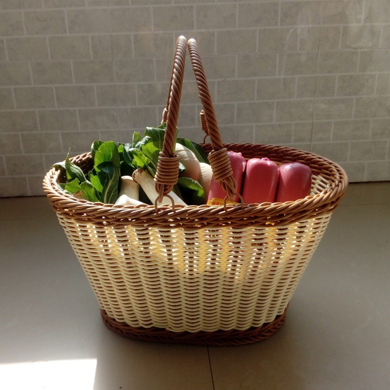 手工竹编鱼篓竹编捕鱼篓竹制品 打包带编织提篮 塑料鱼篓 鳝鱼篓