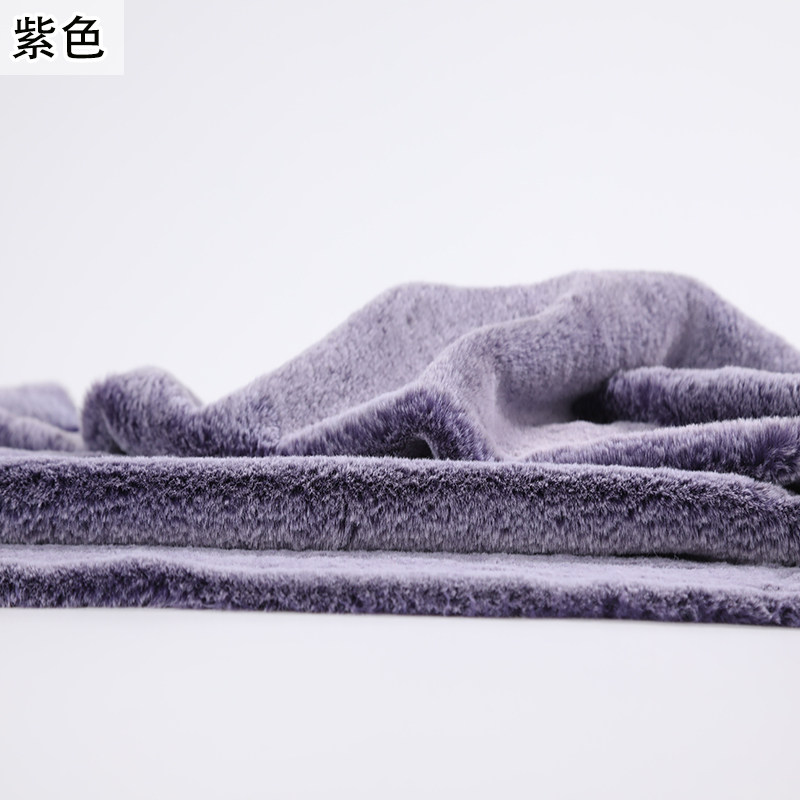 高档染尖仿獭兔毛布料皮草外毛领马甲耳罩领沙发垫面料手工diy