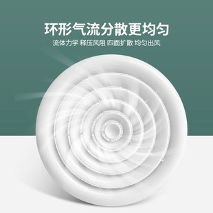卡扣式新风口圆形出风口进气排气口室内新风系统吊顶通风换气口罩