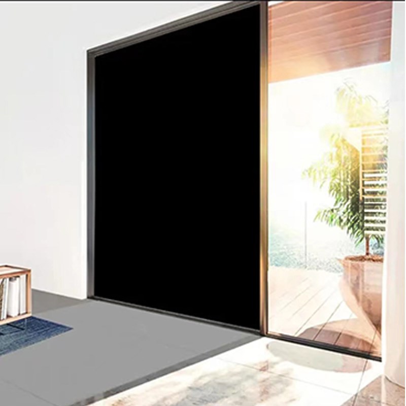 带胶黑色不透光不磨砂玻璃膜白色不防窥遮阳遮光窗户膜
