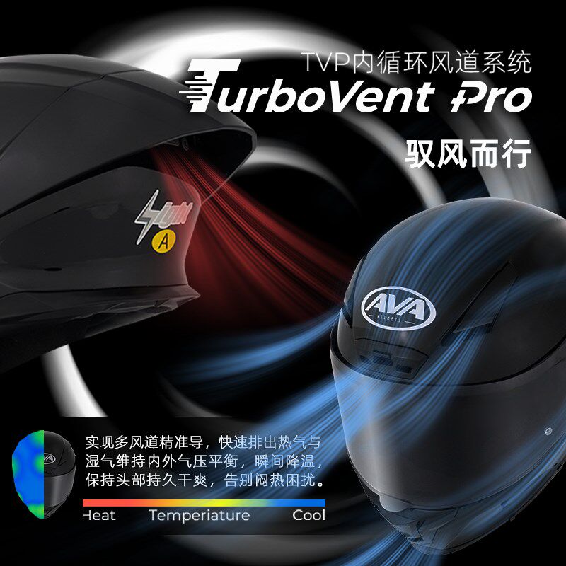 AVA钛闪电摩托车头盔机车全盔男女四季骑行跑盔大尾翼赛盔夏季3C