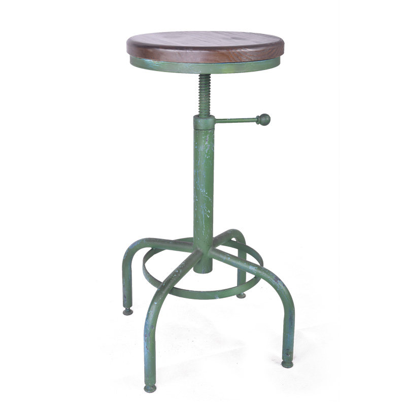 工业风复古做旧酒吧椅咖啡厅奶茶店创意高脚凳家用小户型餐椅升降