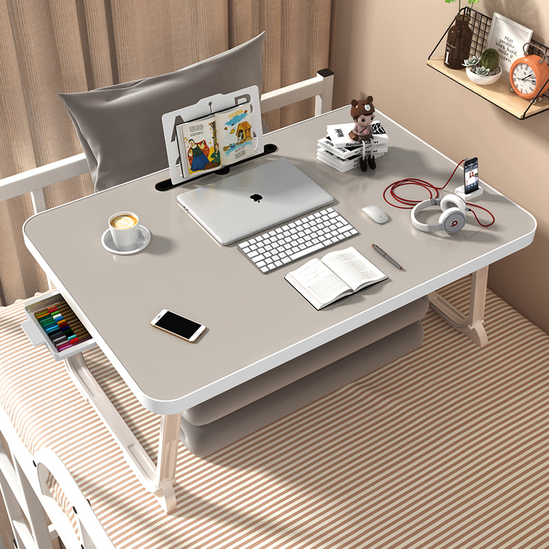 宿舍床上用的小书桌可折叠大学生寝室上铺电脑桌大尺寸懒人写字桌