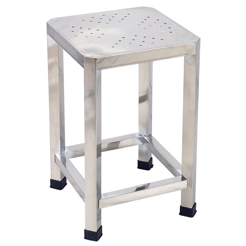 不锈钢方凳加厚加固方面凳前台护士椅流水线实验椅食堂车间高矮凳