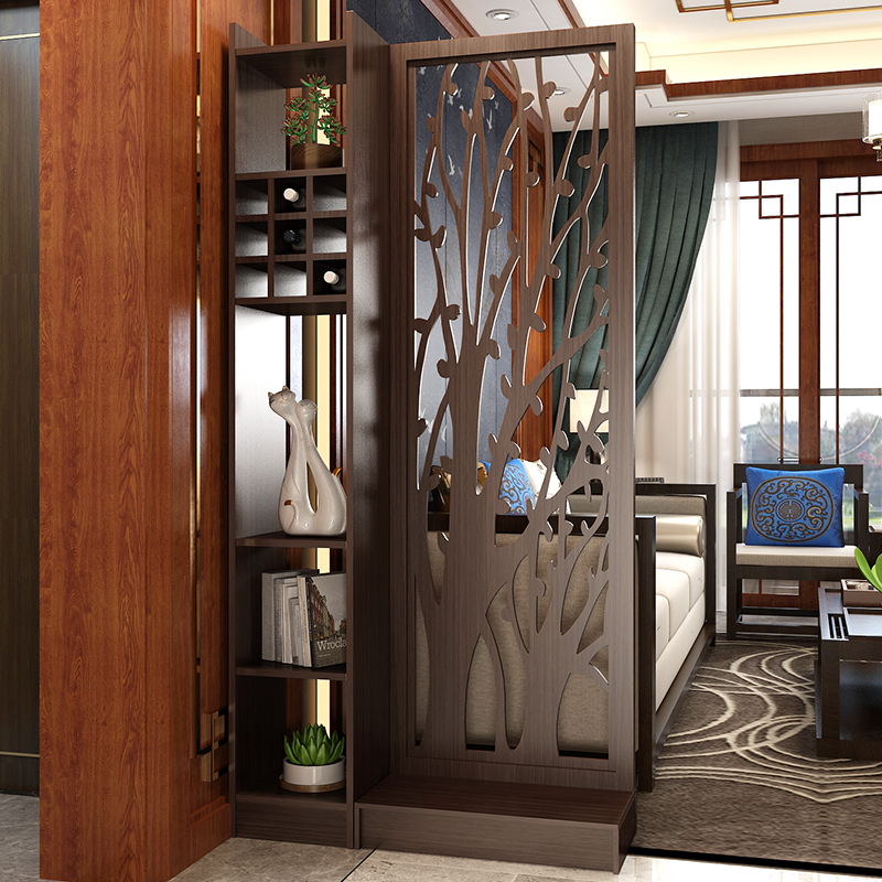 进门入户玄关柜门厅小户型面现代实木卧室客厅屏风隔断装饰