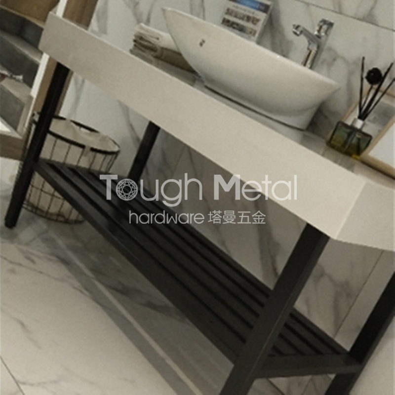 铁艺浴室柜桌架金属洗手盆支架餐桌腿吧台脚办公会议桌架子桌子脚