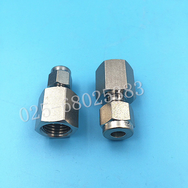 316不锈钢卡套内丝转接头 压力表转接头1/4NPT转1/41/8 3 6mm卡套