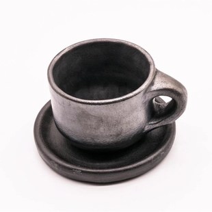 山惢藏地手工黑陶咖啡杯藏族手作  非遗 创意装 迦入