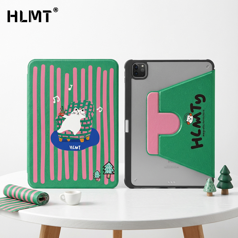 适用2025款iPad保护壳苹果平板air5mini7带笔槽10旋转Pro111寸mini6第九代保护套防弯亚克力可爱高颜值10.5