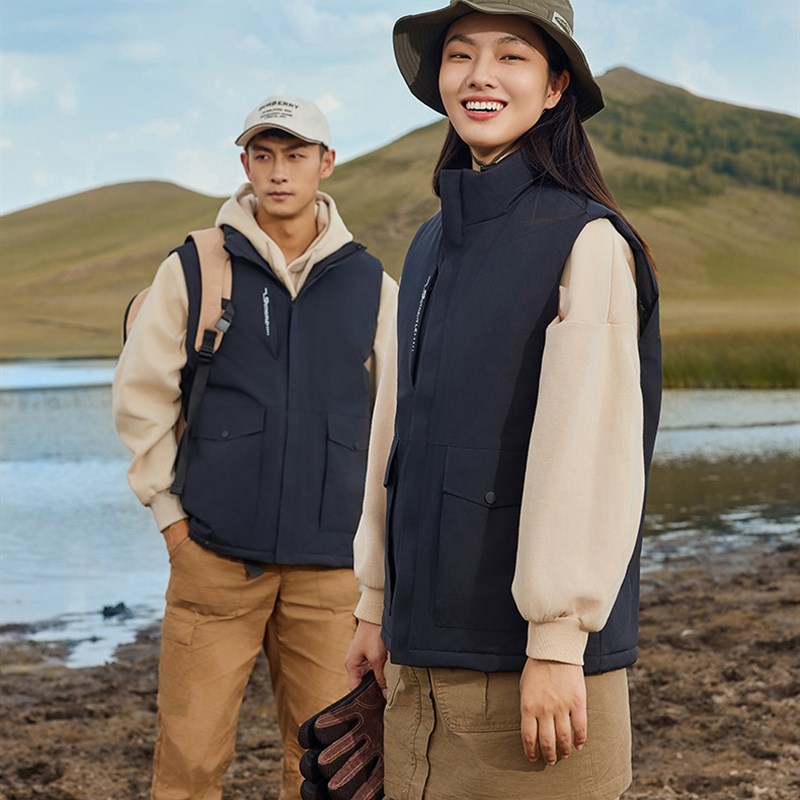 工作羽绒服棉马甲印制印logo背心