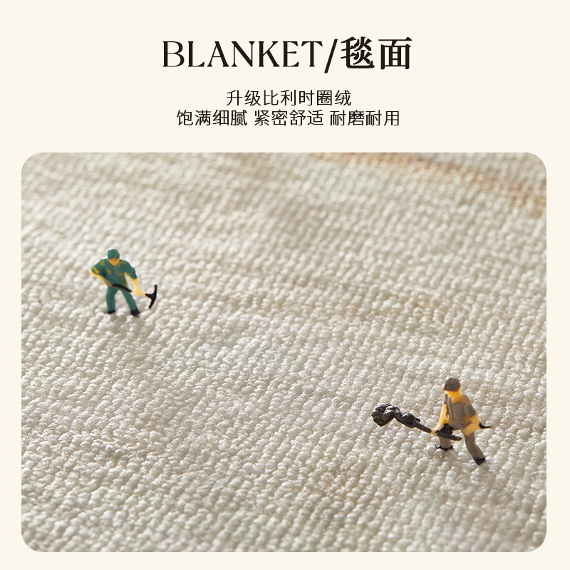 宝宝一周抓周礼地毯道具儿童圆形床边毯地垫卧室玩耍爬行垫