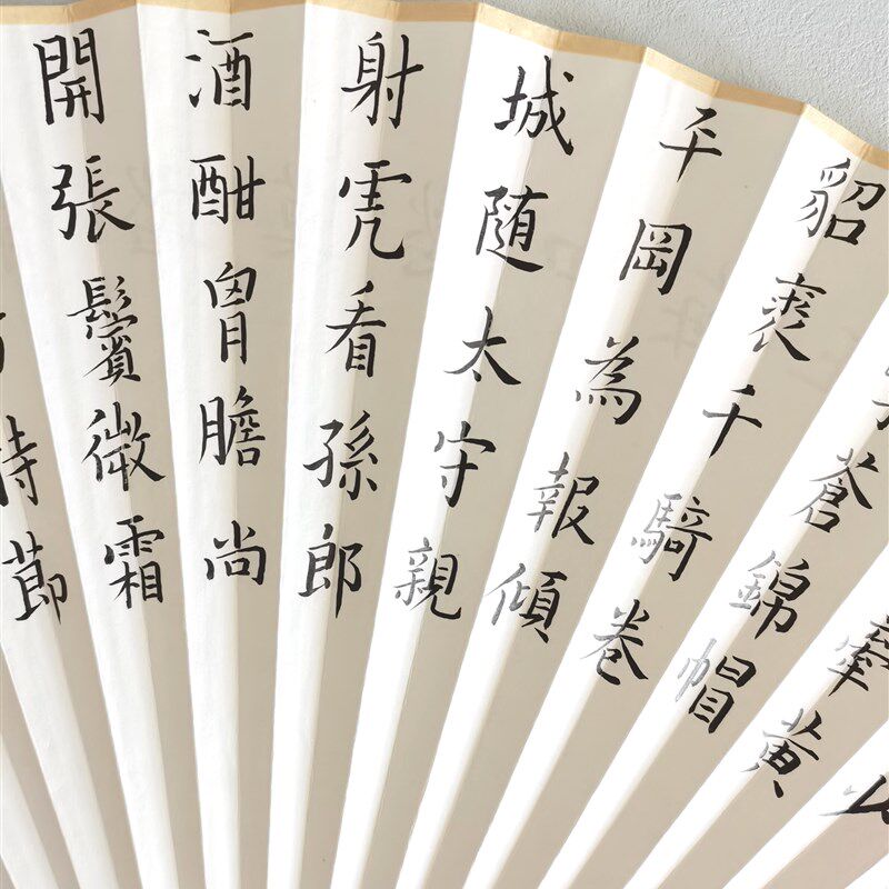 楷书书法扇面超苏工扇面纯手写毛笔手写扇面