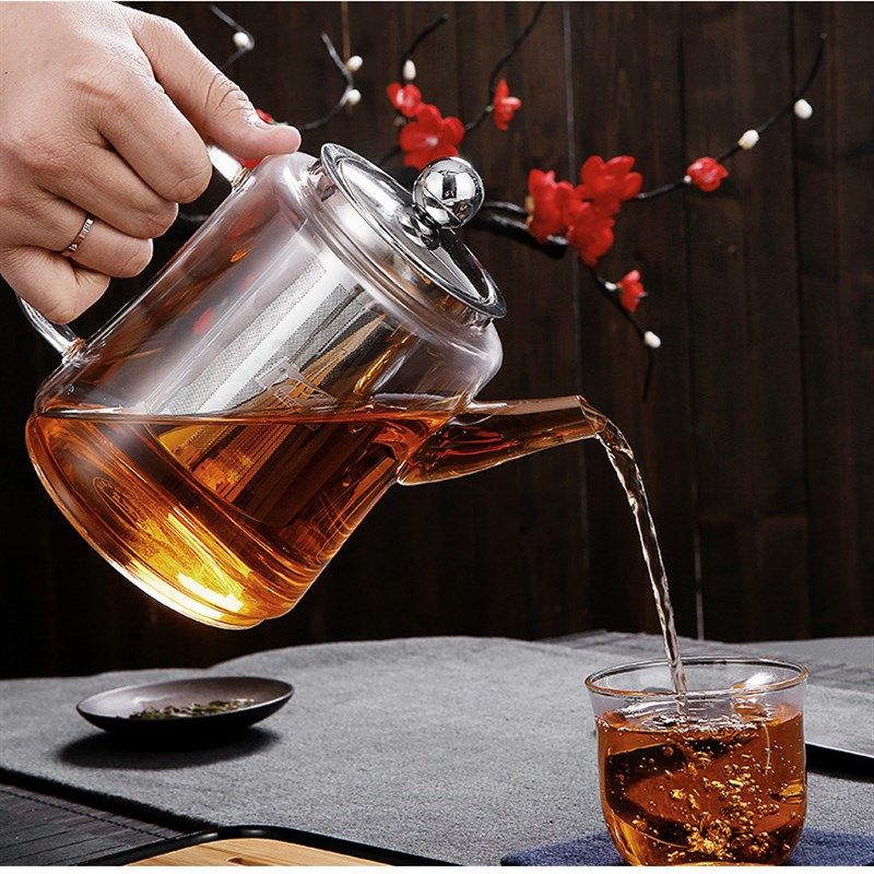 雅风耐热茶壶竹福壶耐热茶壶 电陶炉壶茶具明火壶茶壶